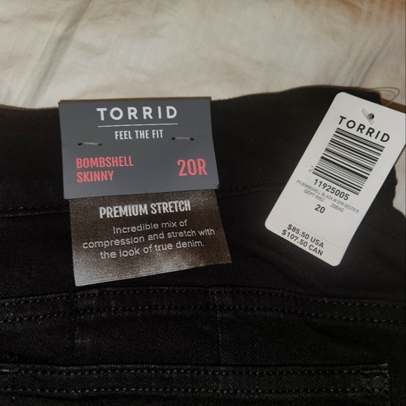 Black Torrid Bombshell Skinny Jeans Size 20 - Picture 2 of 4